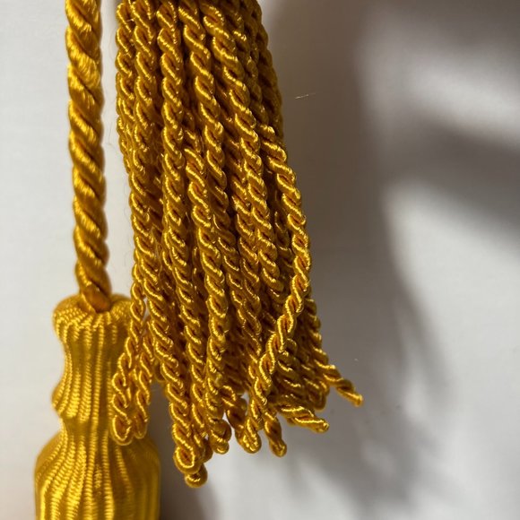 Bullion Gold Drapery Curtain Chair Tie Back 108 Spread Rope 5" Tassel Set of 4 - Picture 13 of 14